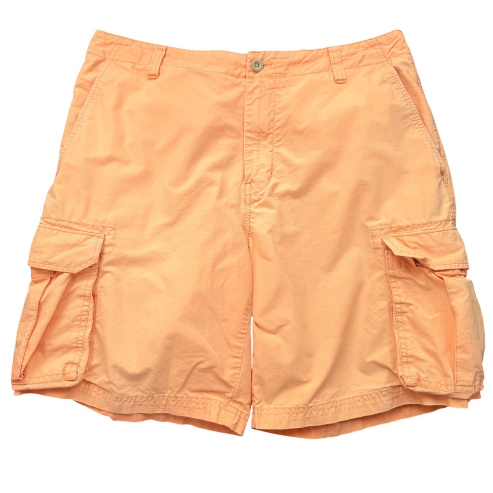 Vineyard Vines Cargo Shorts Orange Ripstop Cotton Preppy Utility Pockets 36